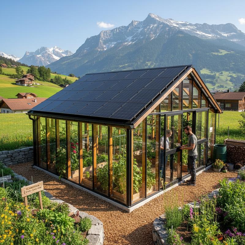 Solarpanels auf Einfamilienhaus in der Schweiz
